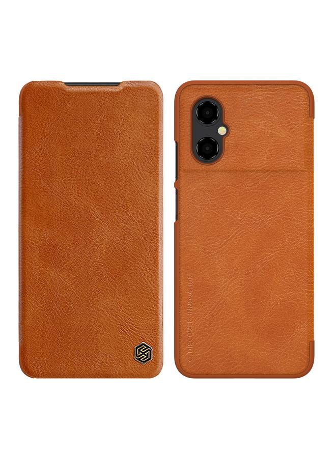 Nillkin Case For Xiaomi Poco M4 5G QIN Series Crazy Horse Texture Leather Phone Case - Image 1