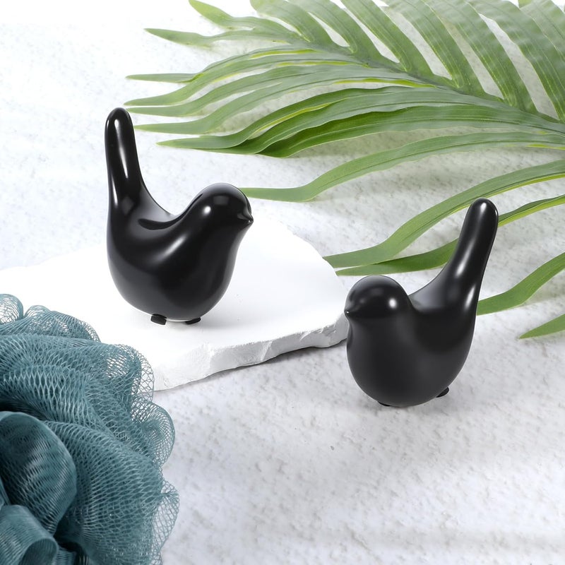 Fyntave 2 Pcs Bird Toilet Bolt Covers Toilet Screw Cover Caps Cute Bird Toilets Bolt Caps Decorative Replacement Cap Decorative Easy Installation Toilets Bolts Cap for Bathroom Decor (Black) - Image 4