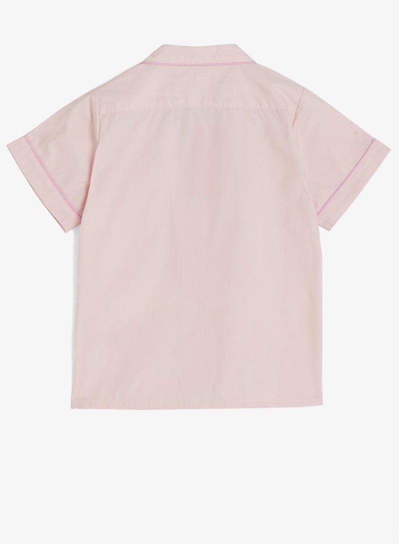 Pinata Pink Button Through Cotton Shirt Pyjamas - Image 4