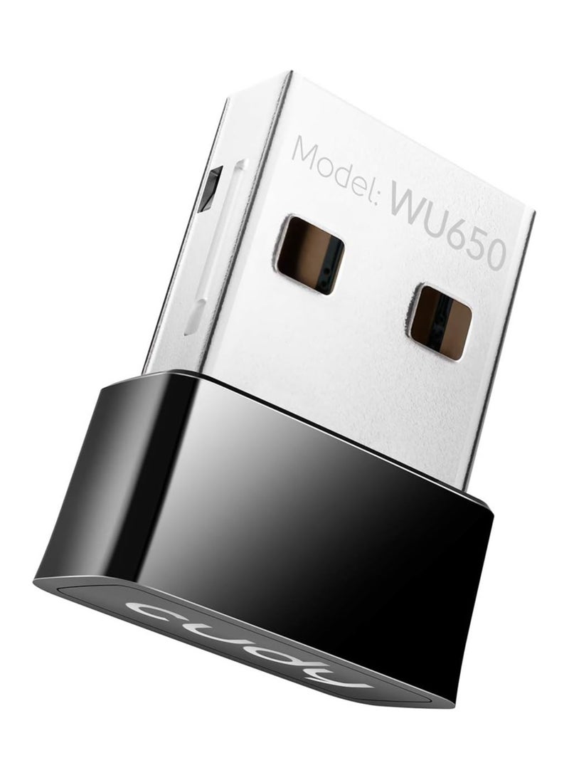 cudy - AC650 650 Mbps USB WiFi Adapter for PC, 5GHz/2.4GHz Wireless Dongle, WiFi Wireless Adapter for Laptop - Nano Size, Compatible with Windows XP / 7/8.x /10/11, Mac OS - Image 1