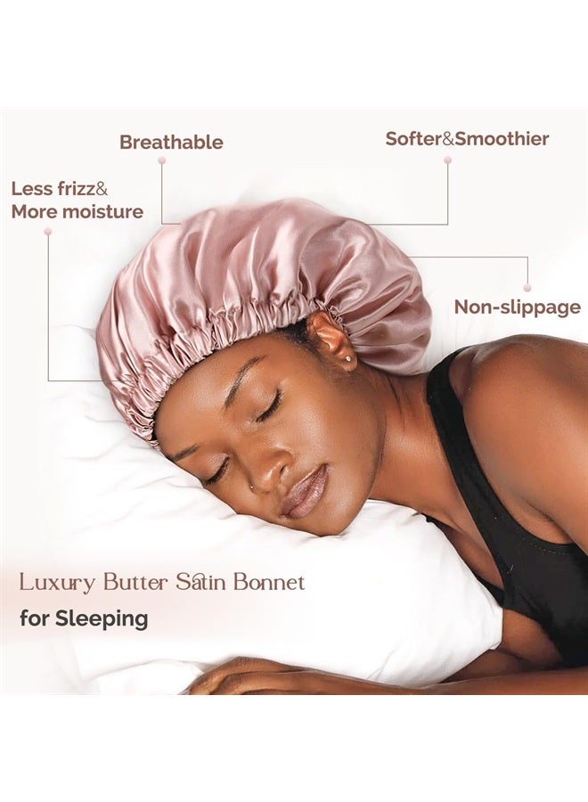 YANIBEST Satin Bonnet Silk Bonnet Hair Bonnet for Sleeping Hair Bonnets for Women Curly Natural Hair - Image 2