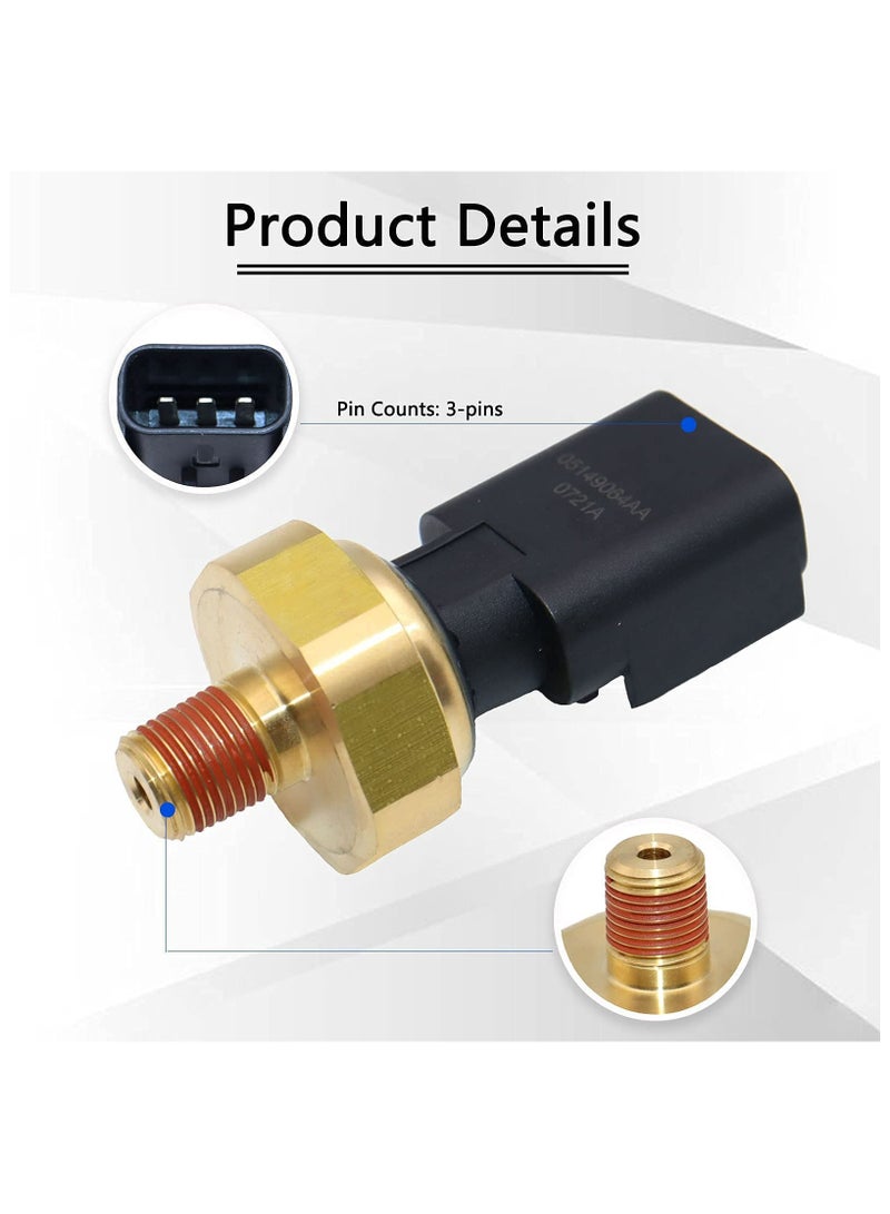 Engine Oil Pressure Sensor Sender Switch 5149062AA, Compatible with Chrysler 200 Aspen Pacifica Jeep Grand Cherokee Dodge Magnum Avenger Ram 1500 2500 3500 05149062AA, 5149064AA, 5149062AB - Image 2