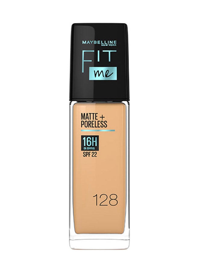 MAYBELLINE NEW YORK - مايبيلين نيويورك كريم أساس فيت مي غير لامع ويغطي المسام لمدة 16 ساعة مع عامل حماية من الشمس SPF 22 - 128 - Image 1