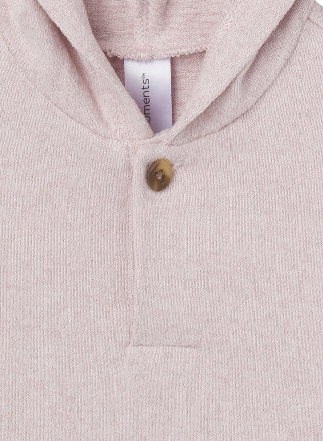 Modern Moments by Gerber Baby Girls' Hooded Hacci Top and Pant Set, Light Pink, 24 Months - Image 2