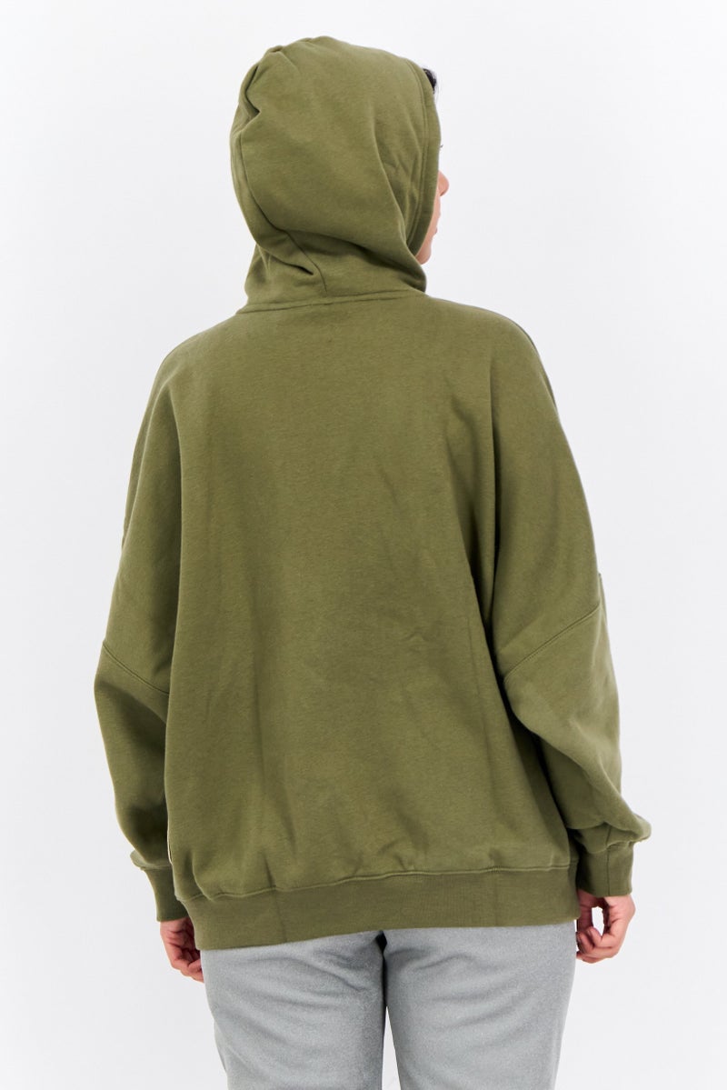 adidas Originals Women Sportswear Fit Long Sleeves Outdoor Hoodie, Olive  - Image 3