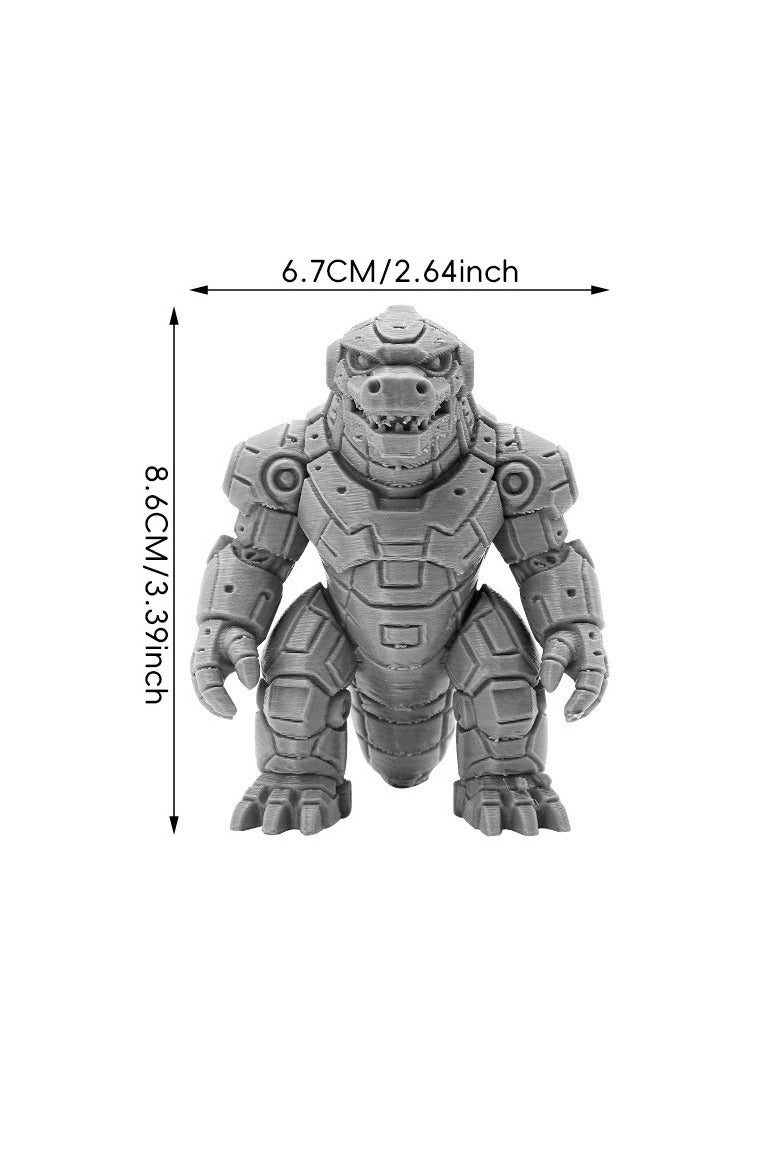 Mechanical Godzilla Figurine Model Plastic Home Desktop Ornament Sci-Fi Decorative Collectible - Image 3