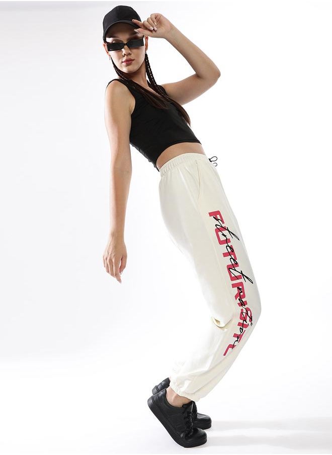 Hubberholme Women Cotton Printed Relaxed-Fit Cargo Joggers  - Image 1