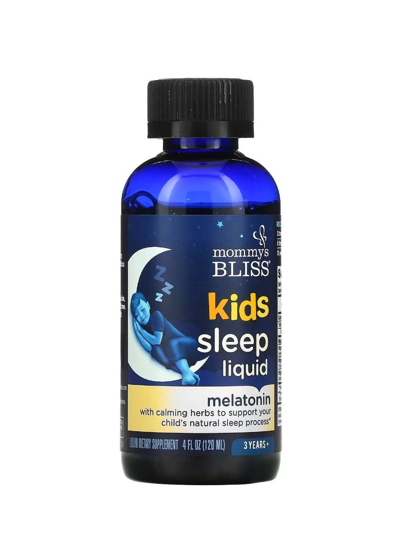 Mommy's Bliss Kids Sleep Liquid Melatonin Kids 3 Yrs + Natural Grape 4 fl oz (120 ml) - Image 2
