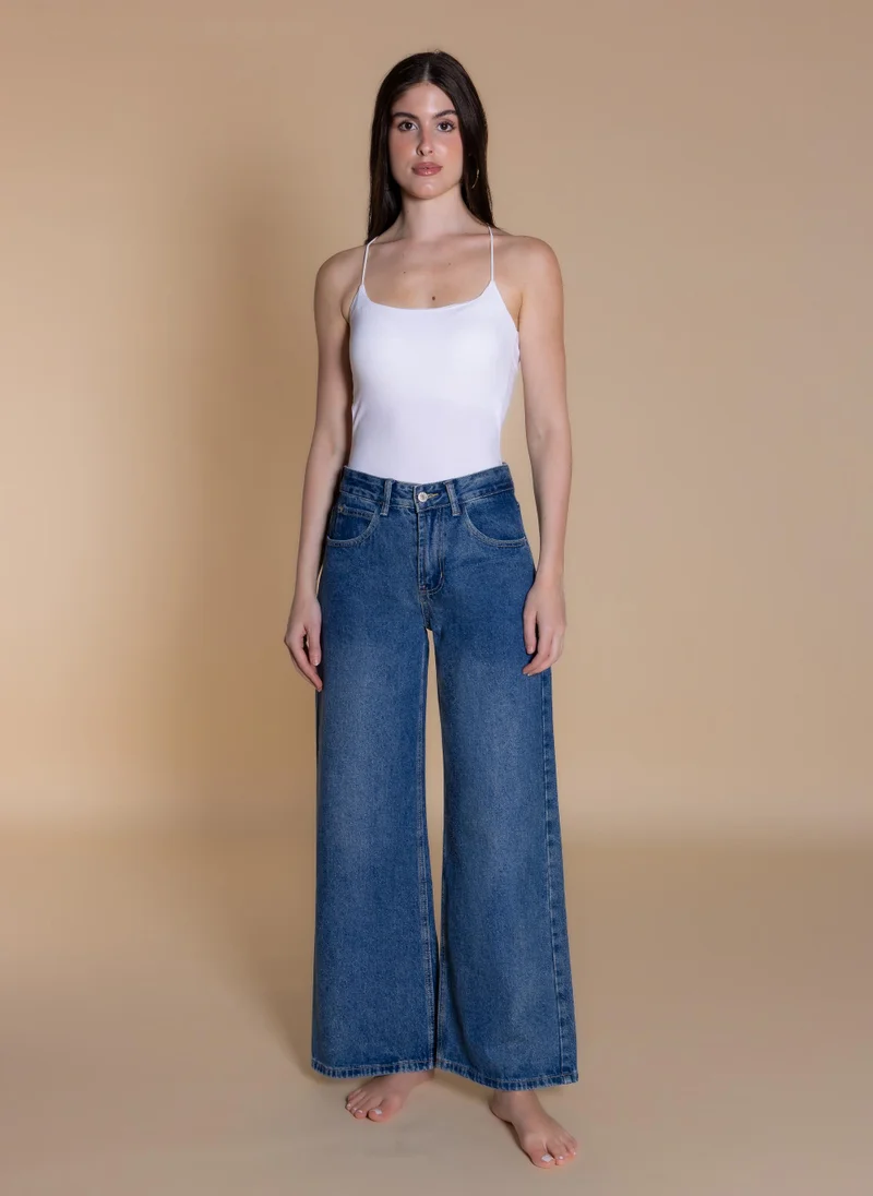 شايبس HIGH-WAIST WIDE LEG JEANS