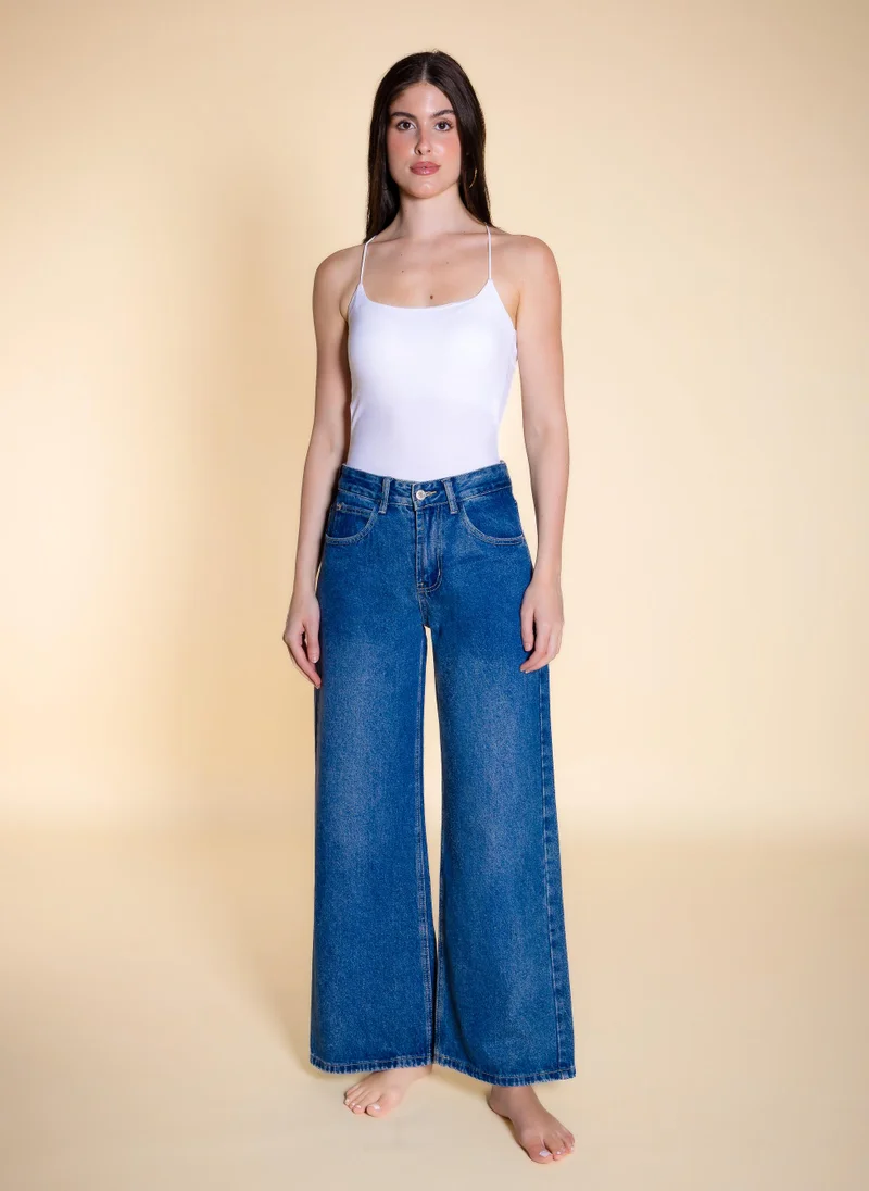 شايبس HIGH-WAIST WIDE LEG JEANS