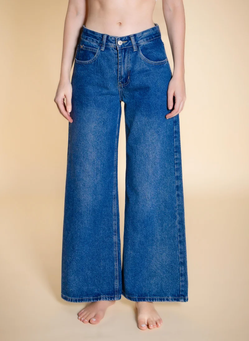 شايبس HIGH-WAIST WIDE LEG JEANS