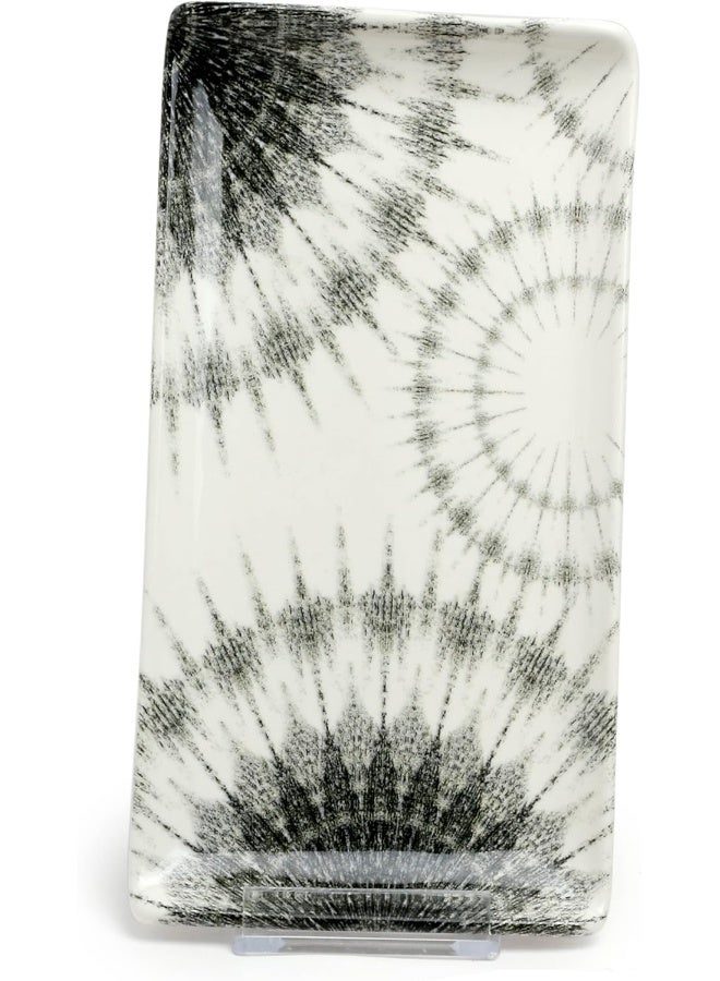 EDESSA Cosmic Porcelain Ceramic Rectangular Serving Plate - 12.5Cm X 27Cm - Elegant And Versatile Platter For Beautiful Presentations  - Image 3