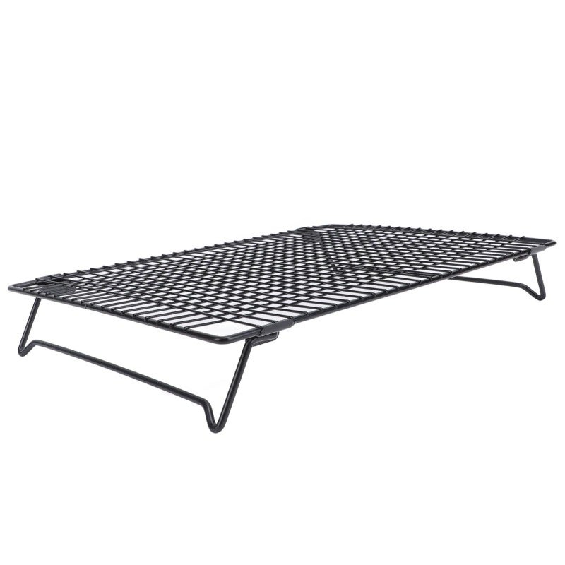 Folding Cooling Rack: Carbon Steel Foldable Quick Cooling - Stylish Black Multifunctional Cooling Rack for Home Kitchen Baking & Storage - Image 4
