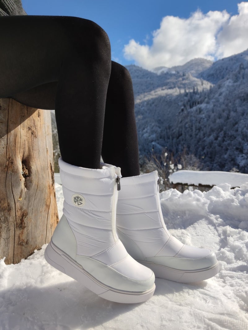 Çiğdem Kundura Çiğdem Snow Boots Unisex - Snow 9b - White - 38  - Image 3
