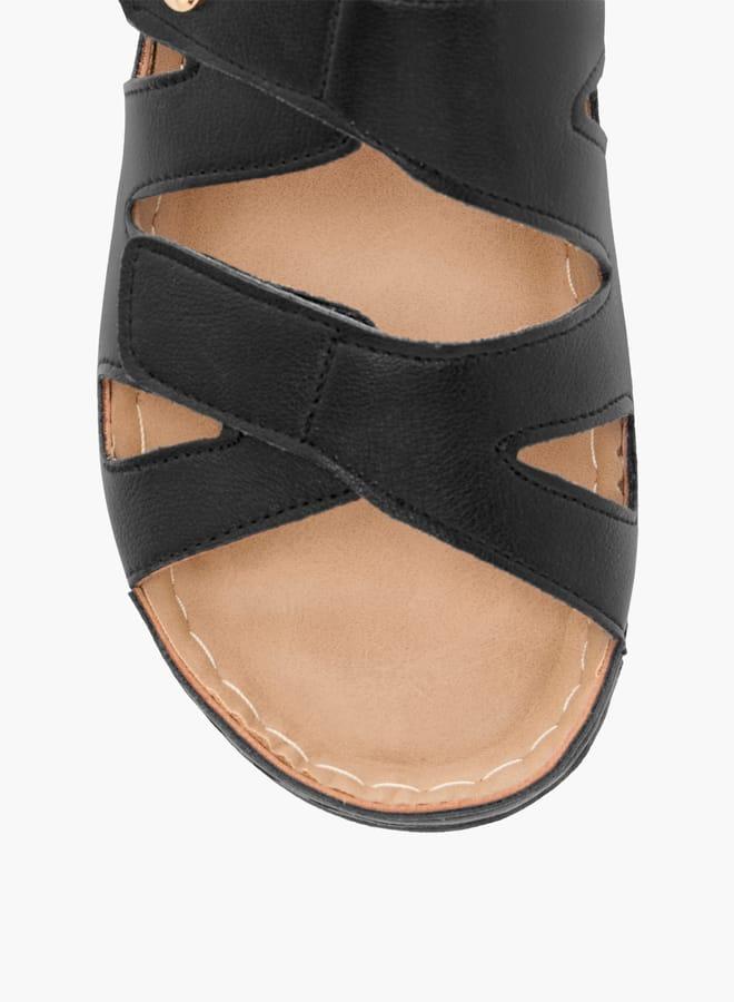 Flora Bella By Shoexpress Women Solid Slip-On Strappy Sandals - Image 4