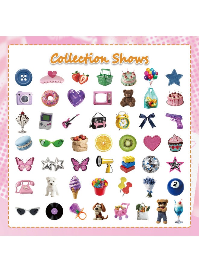 50 New Y2k Girl Stickers, Korean-style Cartoon Creative Stickers For Diy Phone Cases And Luggage Decoration