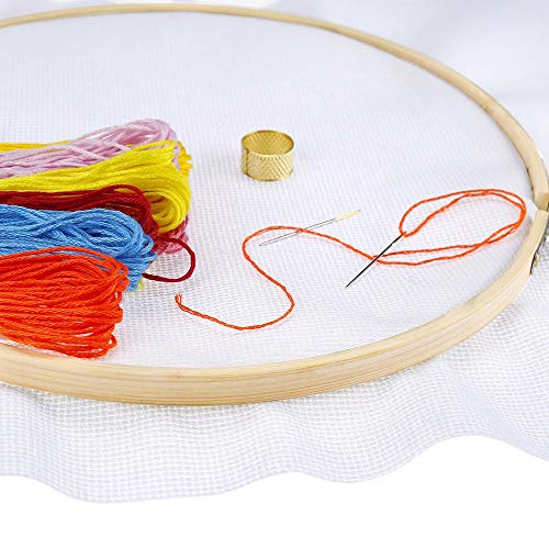 Caydo 12 Pieces 6 Inch Embroidery Hoops Set Bulk Circle Cross Stitch Hoop Round Ring - Image 5