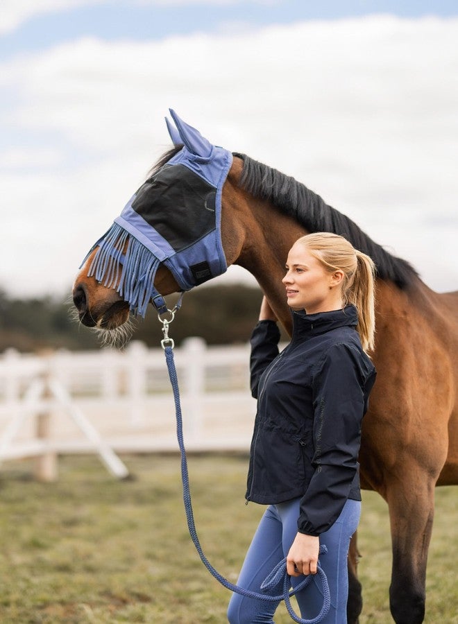 HORZE Fly Mask with Detachable Nose Fringe - Velvet Morning - XL - Image 4