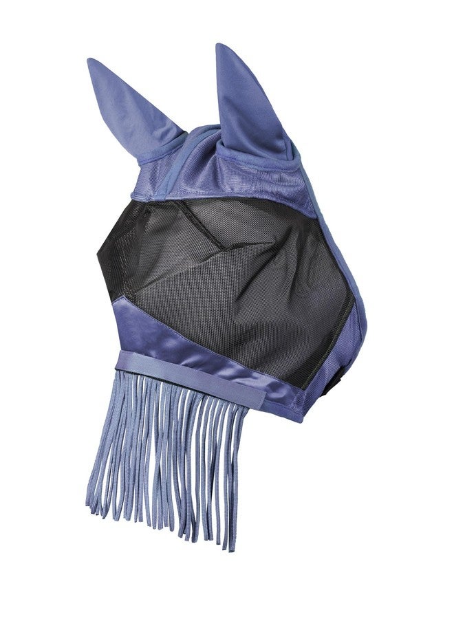 HORZE Fly Mask with Detachable Nose Fringe - Velvet Morning - XL - Image 1