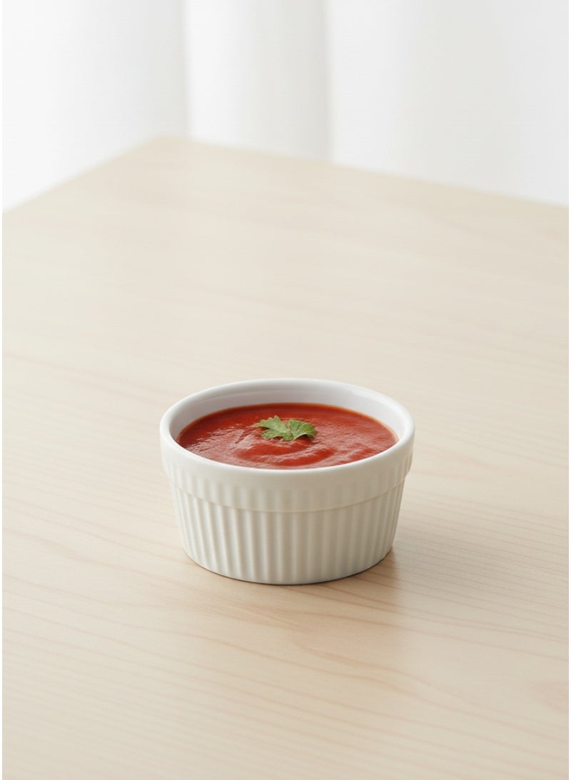 Supplier 12-Piece White Ceramic Ramekin Set (2 Sets of 6) - 8Oz Oven Safe Souffle Dishes, Cream Cups, Baking Bowls for Desserts, Appetizers, Dips & Prep | For Baking & Cooking Classic Fluted Design - Image 4