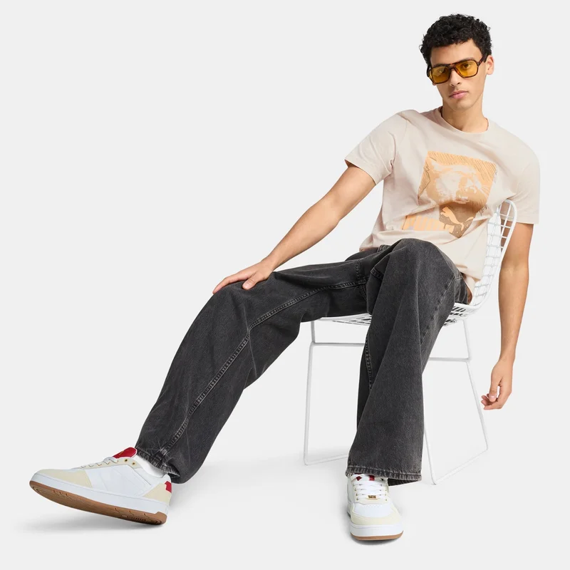 PUMA Beige Men's Graphics Print T-Shirt for Men | Best Price UAE