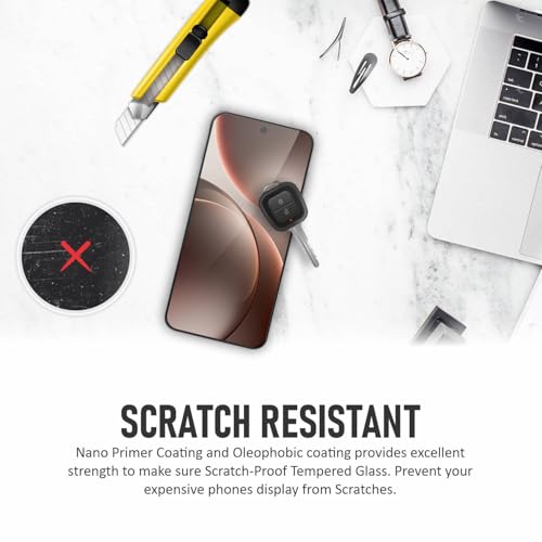 SupCares Tempered Glass for Oppo Find X9 (6.59 Inch) With Installation Kit | Military-Grade Gorilla Screen Protector | Edge to Edge Coverage | Black - Image 5