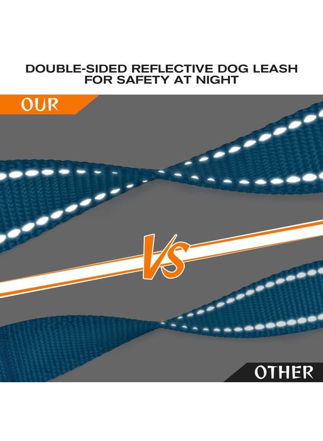 Joytale Dog Leash Heavy Duty for Large Dogs That Pull, Double Handle for Traffic Control, Double-Sided Reflective Leashes for Large Medium Dogs Night Safety, 5FT, Aqua Blue  - Image 5