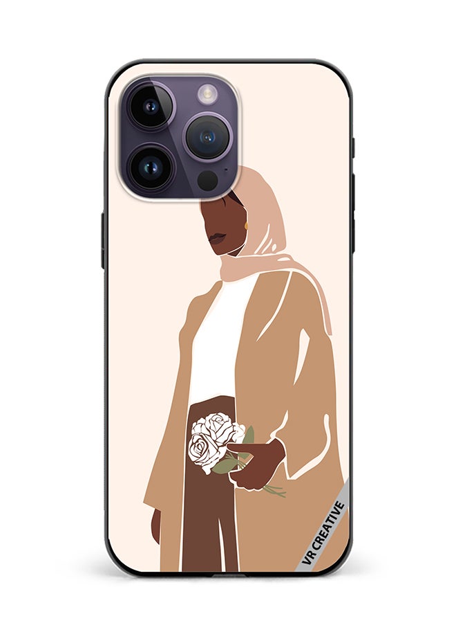 VR CREATIVE Protective Case Cover For Apple iPhone 16 Pro Max Woman In Hijab Design Multicolour