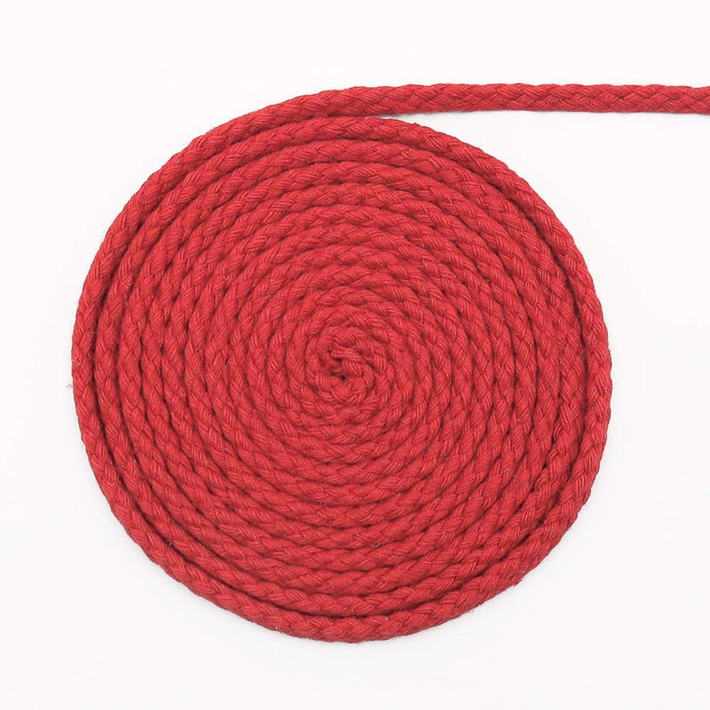 Tenn Well Braided Cotton Cord, 165 Feet 5mm Wide Cotton Macrame Rope for Plant Hangers Wall Hangings DIY Crafts (Red) - Image 4