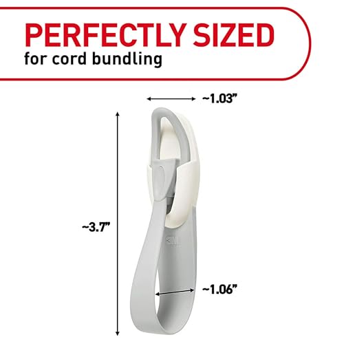Command Cord Bundlers, Damage-Free Adhesive Cord and Cable Organizers, White, 6 Bundlers (3 Packs of 2) with Command Strips, No Tools Wall Hooks for Home, Office or Outdoor Use, Holds 2 lbs Each - Image 2