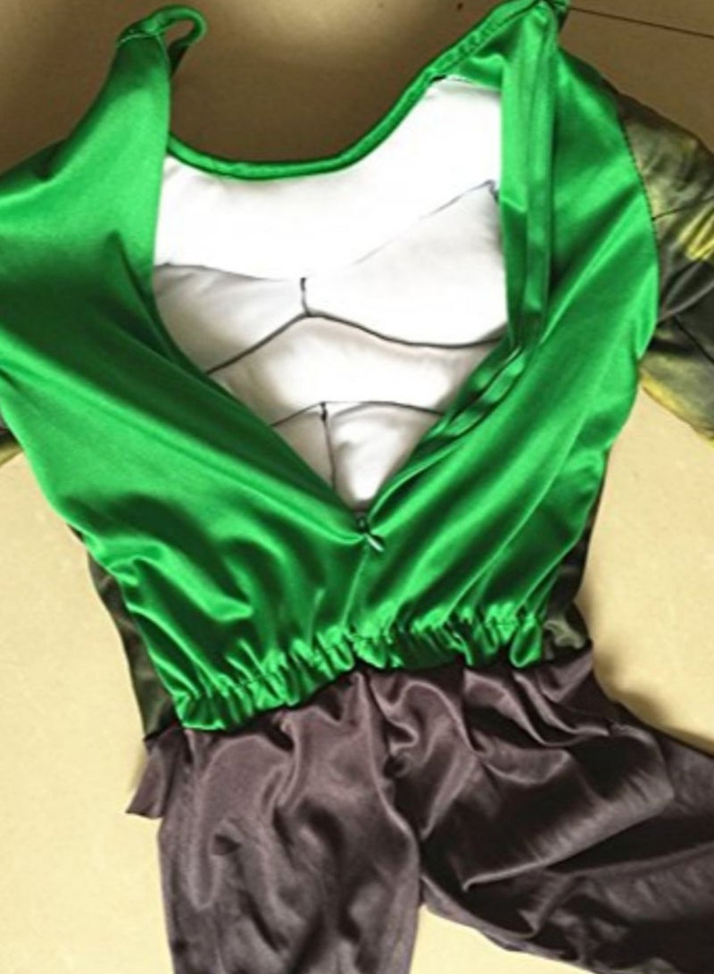 Hulk Muscle Kids Role Play Soft And Comfortable Cotton Costume Dress Outfit With Mask 5 - 7 Years - Image 2