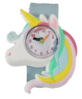 Creative Kids Cartoon Animal Slap Watches Yellow Unicorn 