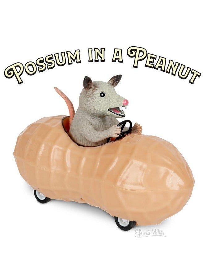 Archie McPhee Mcphee Archie Possum in a Peanut Pull Back Toy Car (12967) - Image 2