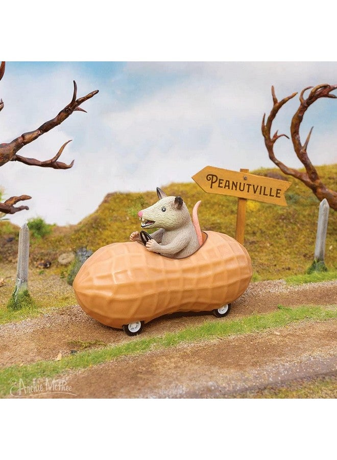Archie McPhee Mcphee Archie Possum in a Peanut Pull Back Toy Car (12967) - Image 3