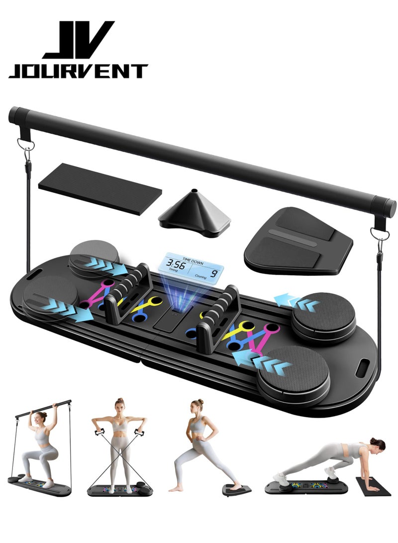 Jourvent Pilates Board 2025- Pilates Reformer Set, 8 in 1 Pilates Boards for Home Workout, Portable and Foldable Pilates Reformers Machine, Multifunctional Pilates Board - Image 1