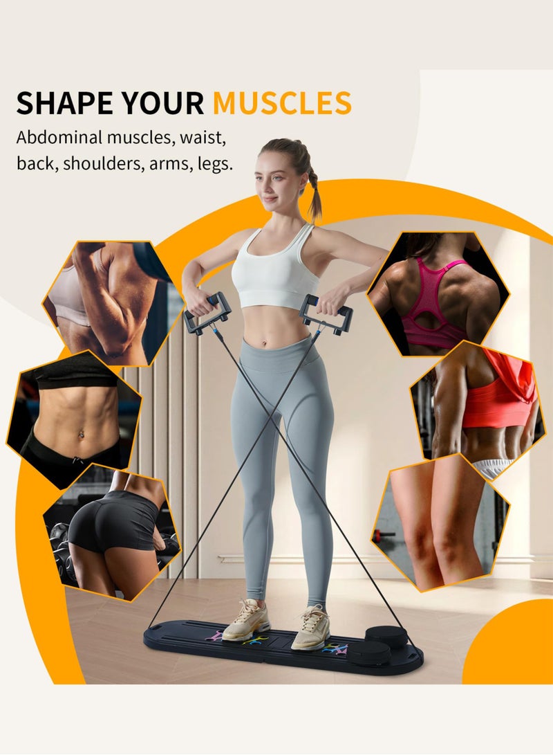 Jourvent Pilates Board 2025- Pilates Reformer Set, 8 in 1 Pilates Boards for Home Workout, Portable and Foldable Pilates Reformers Machine, Multifunctional Pilates Board - Image 5