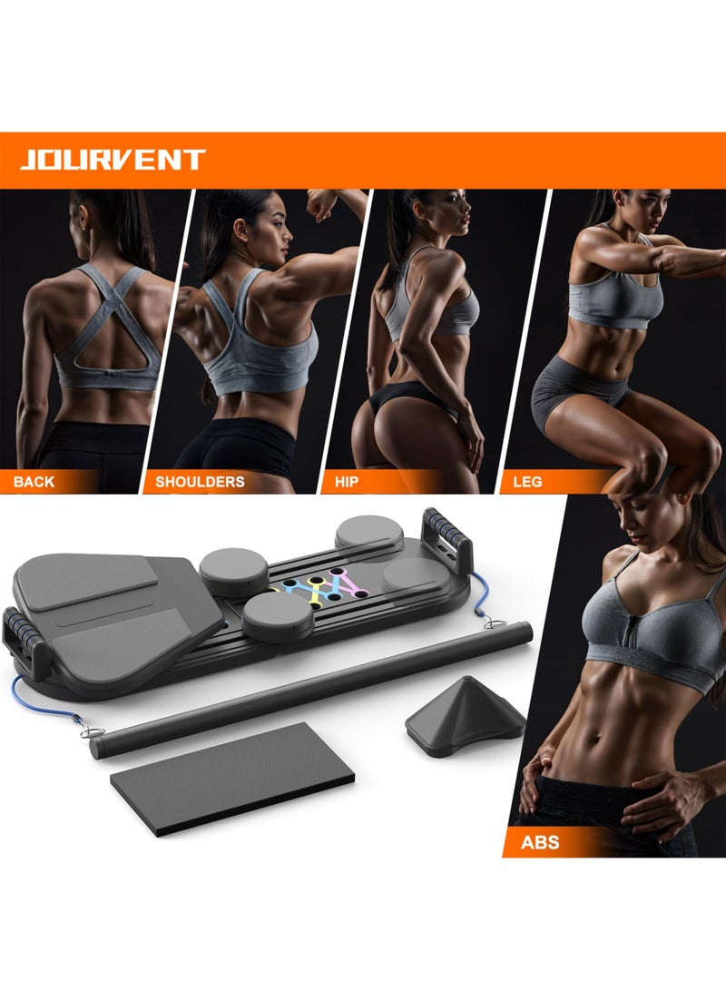 Jourvent Pilates Board 2025- Pilates Reformer Set, 8 in 1 Pilates Boards for Home Workout, Portable and Foldable Pilates Reformers Machine, Multifunctional Pilates Board - Image 4