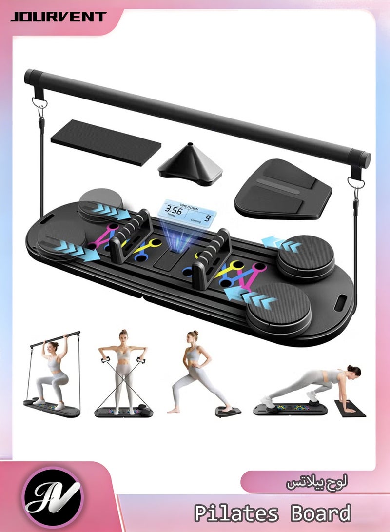 جورفنت لوح بيلاتيس ٢٠٢٥ - مجموعة أدوات إصلاح بيلاتيس، ٨ ألواح بيلاتيس للتمرين المنزلي، جهاز إصلاح بيلاتيس محمول وقابل للطي، لوح بيلاتيس متعدد الوظائف - Image 1