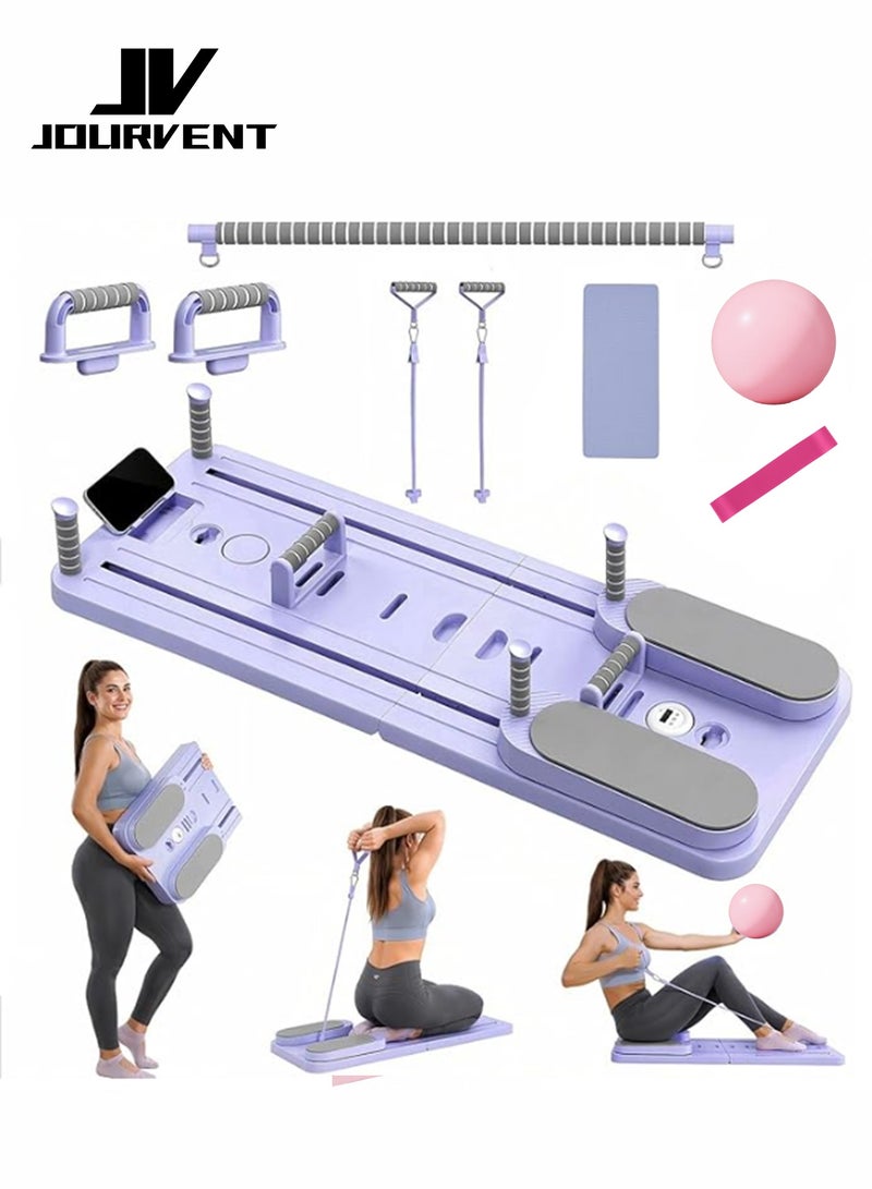 Jourvent Pilates Board 2026- Pilates Reformer Set, 8 in 1 Pilates Boards for Home Workout, Portable and Foldable Pilates Reformers Machine, Multifunctional Pilates Board - Image 1