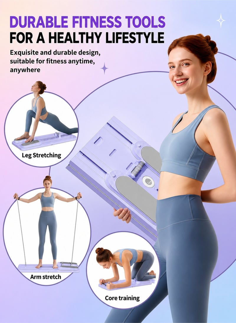 Jourvent Pilates Board 2026- Pilates Reformer Set, 8 in 1 Pilates Boards for Home Workout, Portable and Foldable Pilates Reformers Machine, Multifunctional Pilates Board - Image 4