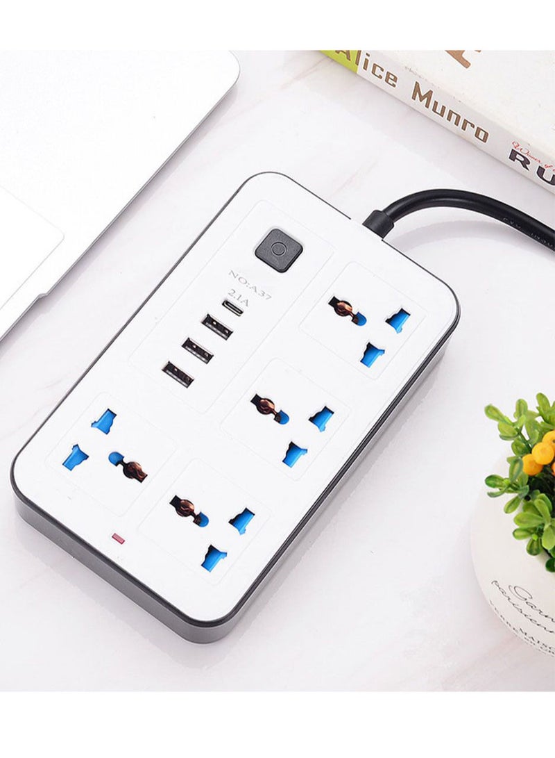 توصيلة كهربائية 4 افياش 10 امبير مع منافذ يو اس بي و سلك 1.8 متر