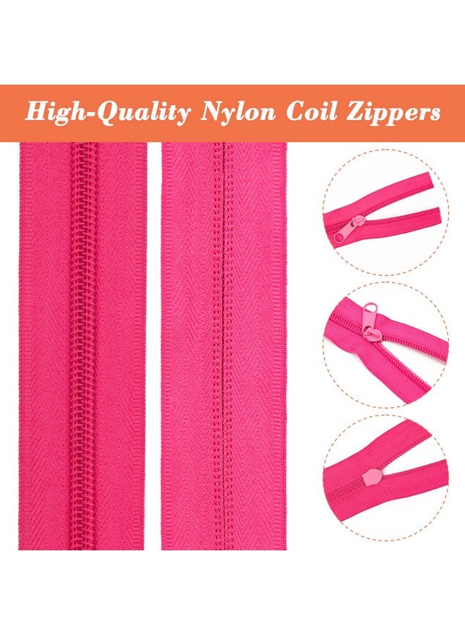 Luxiv 45 Yards 15 Colors #5 Nylon Coil Zippers with 90Pcs Pull Heads, Scissor, Ruler, Assorted Lengths Sewing Zipper for DIY Sewing Crafts Zipper Tape for Clothes, Bag, Purse Making Supplies Kit (Model 2) - Image 3