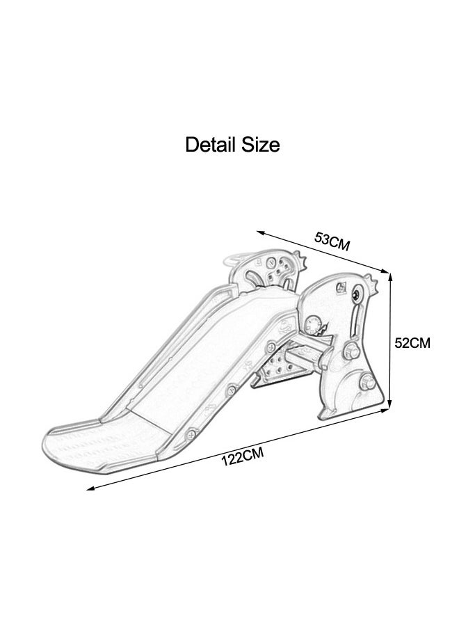 JSAITOYS - Cartoon Dinosaur Foldable Slide Home Game Indoor Kids Plastic Climbing Playground - Image 1