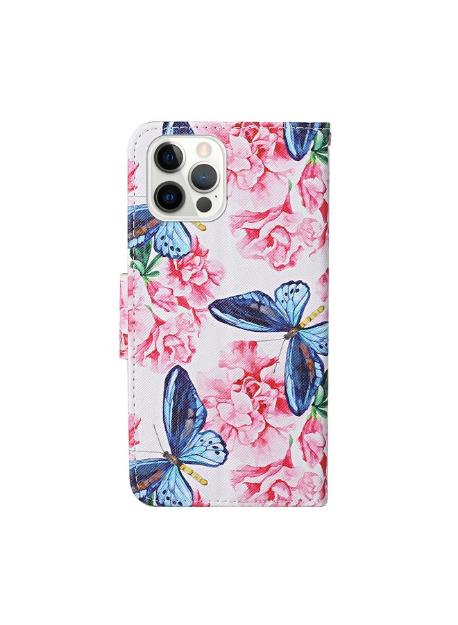 زبون جراب جلدي قابل للطي بنمط رسم ملون لهاتف iPhone 13 Pro - Image 3