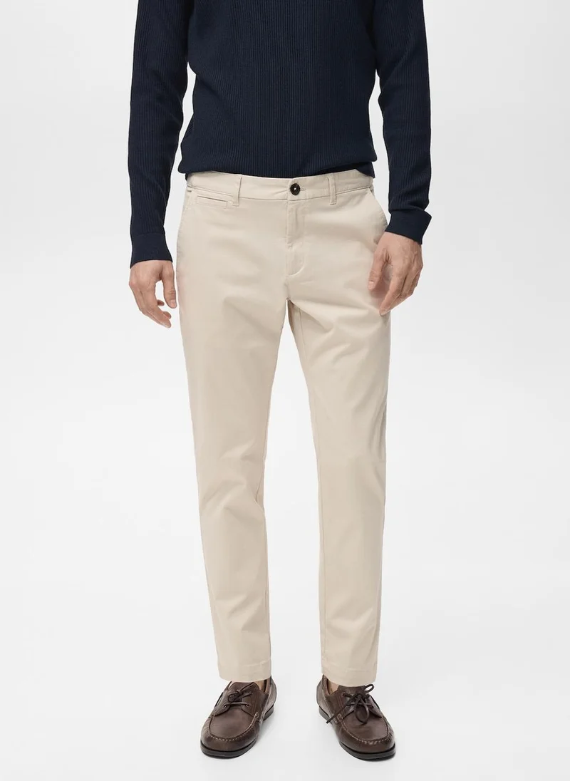 مانجو مان Prato Cropped Tapered Chino trousers