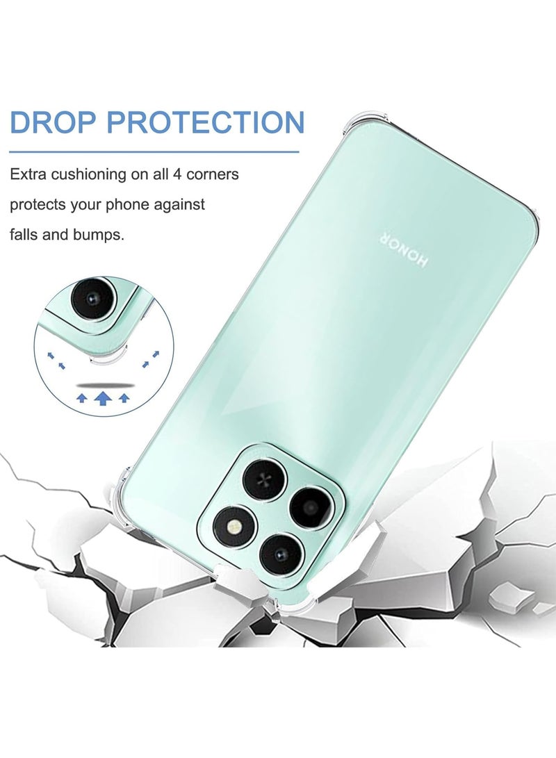 Muzz Honor X6C Case, Honor X6C Phone Case Clear, Reinforced Corners Scratch Resistant TPU Rubber Soft Silicone Best Camera Protective Clear Cover for Honor X6C 2025 (Clear) - Image 4