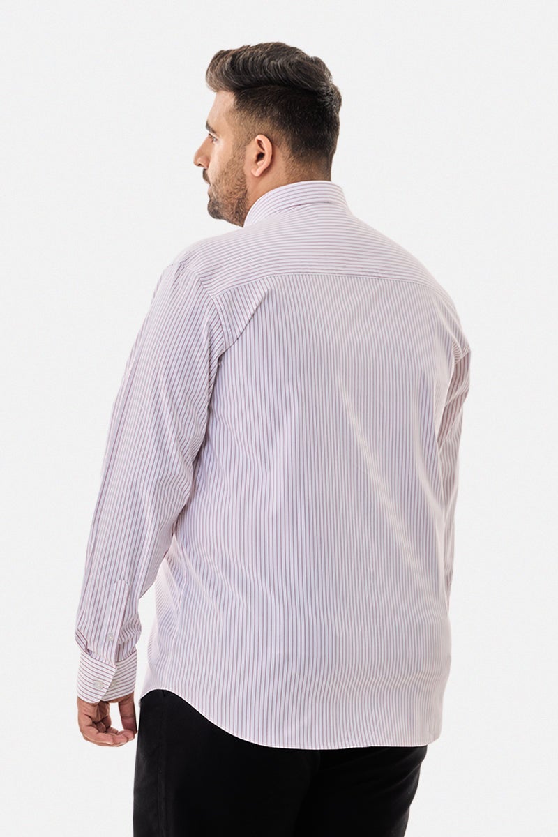 SNITCH Plus Size Stripes Stretch Shirt - Image 5