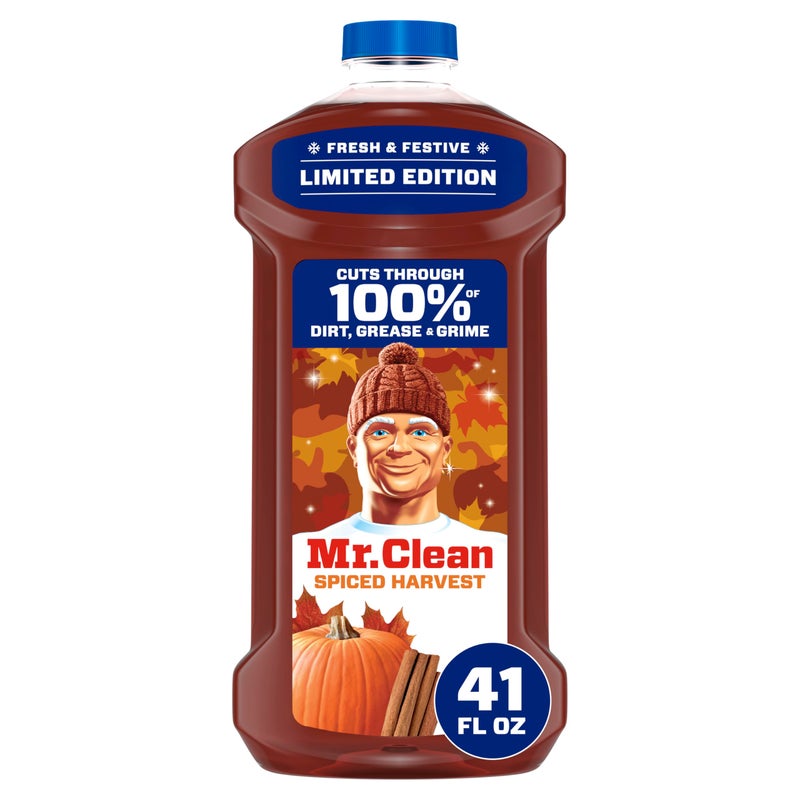 Mr Clean Mr. Clean All Purpose Cleaner, Cleaning Liquid, Spiced Harvest, 41oz - Image 1