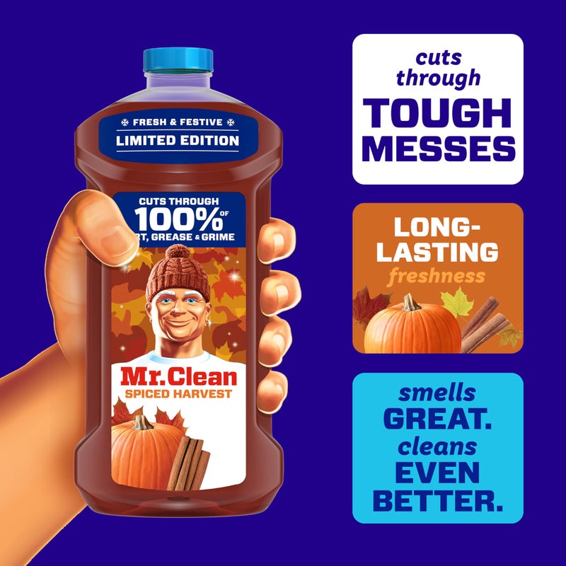 Mr Clean Mr. Clean All Purpose Cleaner, Cleaning Liquid, Spiced Harvest, 41oz - Image 2