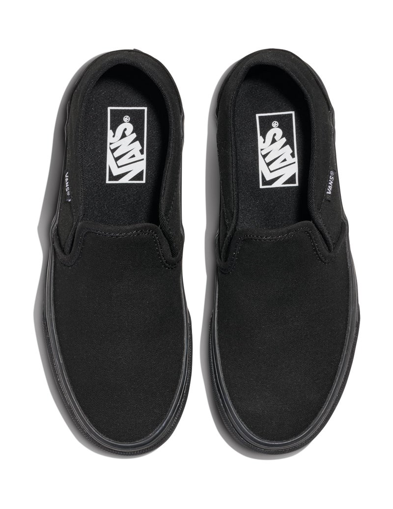 Vans Women's Asher Slip-On Shoe - Casual Sneakers for Walking, Fashion & Work. (Canvas) Black/Black. 8.5 - Image 5